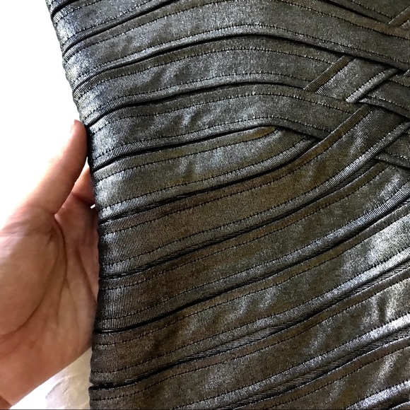 New! BCBG metallic bandage style dress y2k blogger style - Picture 4 of 4